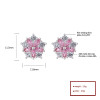 Hot Sale Wholesale Cubic Zirconia For Women Fashion Jewelry Pink Flower Pattern Earrings 925