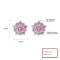 Hot Sale Wholesale Cubic Zirconia For Women Fashion Jewelry Pink Flower Pattern Earrings 925