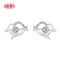 Fine Jewelry For Women Cubic Zirconia 925 Sterling Silver Heart Shaped Pattern Fashionable Earrings