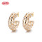 2024 New Arrival Fashin Jewelry For Women Starry Pattern Hollowed Out Cz Hoop Earrings