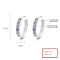 Factory Direct Sale Elegant Jewelry Cubic Zirconia 925 Sterling Silver Multizircon Huggies Earrings