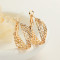 Vintage Style Double Layered Cz Jewelry Custom Made Wholesale Gold Hoops Earrings 18K