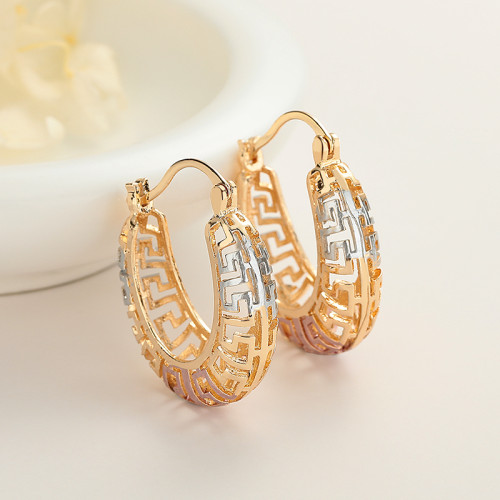 Hd High Quality Alloy Vintage Style Women'S Jewelry Custom Wholesale Hoop Earings 18K Gold