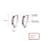 Wholesale Custom 925 Sterling Silver Colored Multi Zirconia Huggies With Dangle Earrings