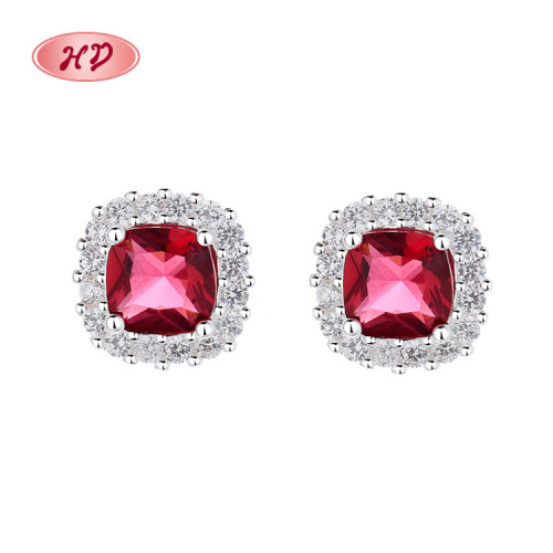 Wholesale Custom 925 Sterling Silver Cubic Zirconia Vintage For Ladies Fashion Stud Earrings