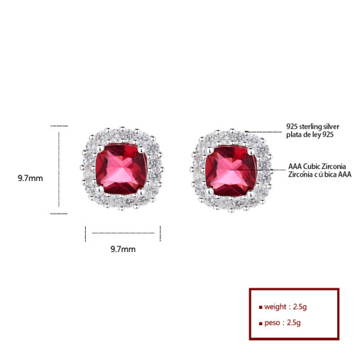 Wholesale Custom 925 Sterling Silver Cubic Zirconia Vintage For Ladies Fashion Stud Earrings