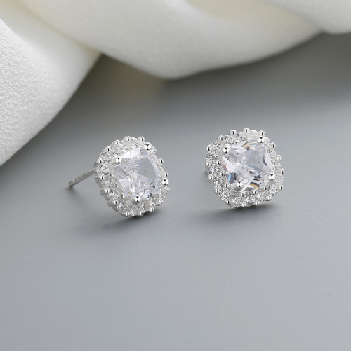 Sterling Silver Stud Earrings Cz Jewelry Wholesale Hd Accessories Customized Earrings