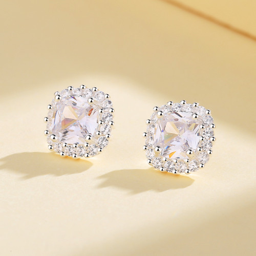 Sterling Silver Stud Earrings Cz Jewelry Wholesale Hd Accessories Customized Earrings