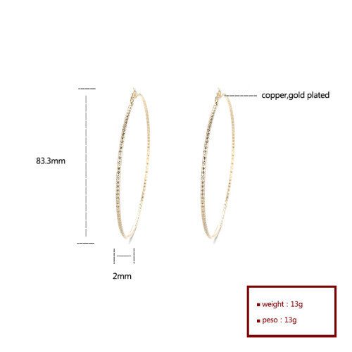 Venta al por mayor de joyas minimalistas y encantadoras CZ de alta calidad pendientes exquisitos de Hoop