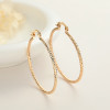 HD Fashion Custom 18k Gold Jewelry wholesale Gold Hoop pendientes