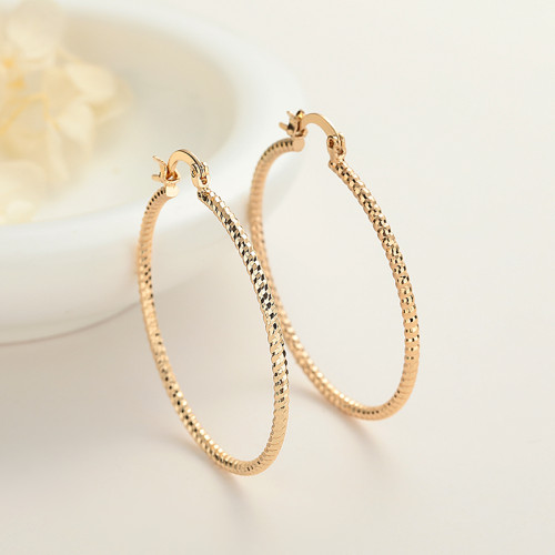 Hd Fashion Custom Made 18K Gold Jewelry Wholesale Gold Hoop Earrings