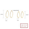 HD Fashion Custom 18k Gold Jewelry wholesale Gold Hoop pendientes