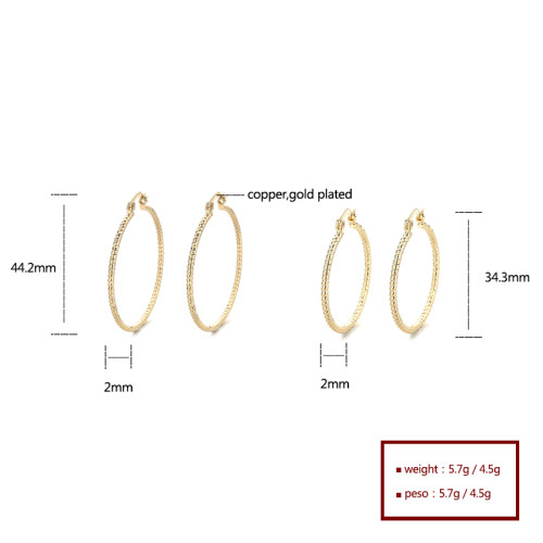 HD Fashion Custom 18k Gold Jewelry wholesale Gold Hoop pendientes