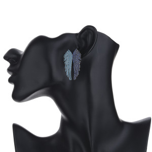 Joyas de moda Lady AAA cubo Zirconia patrón de alas 925 clavos de tremella