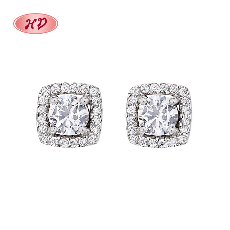 Shine Bright with Our 925 Silver Square Stud Earrings