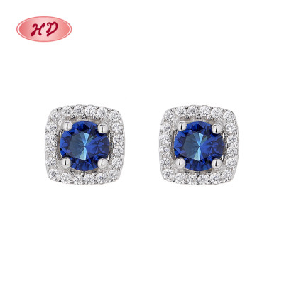 Hot Sale Fine Jewelry For Ladies 925 Sterling Silver Cubic Zirconia Statement Earrings