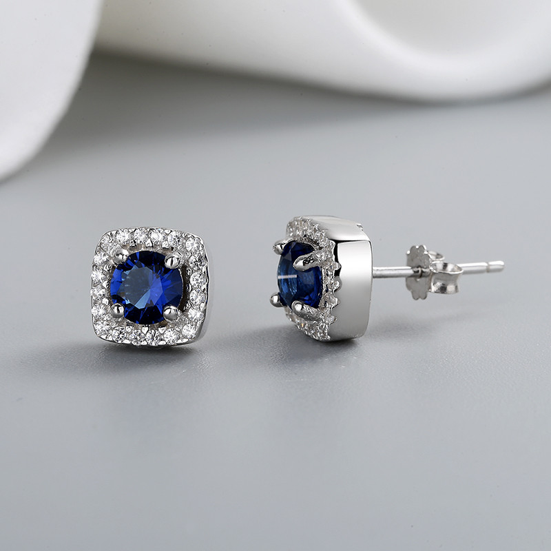 Shine Bright with Our 925 Silver Square Stud Earrings