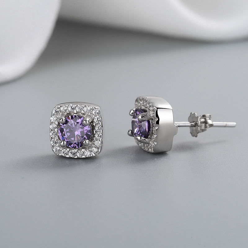 Shine Bright with Our 925 Silver Square Stud Earrings