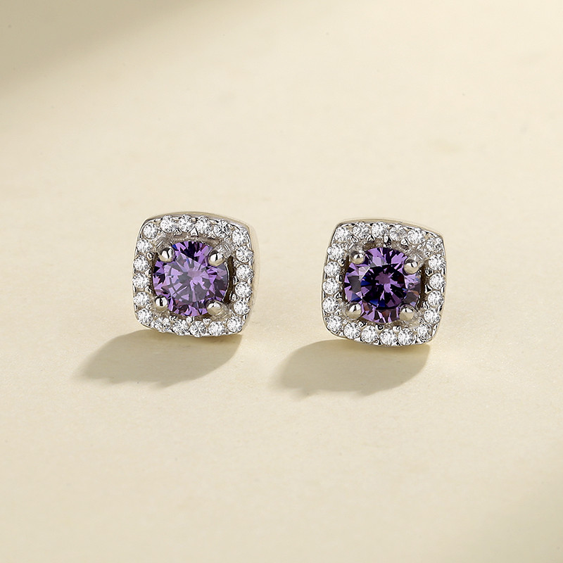 Shine Bright with Our 925 Silver Square Stud Earrings