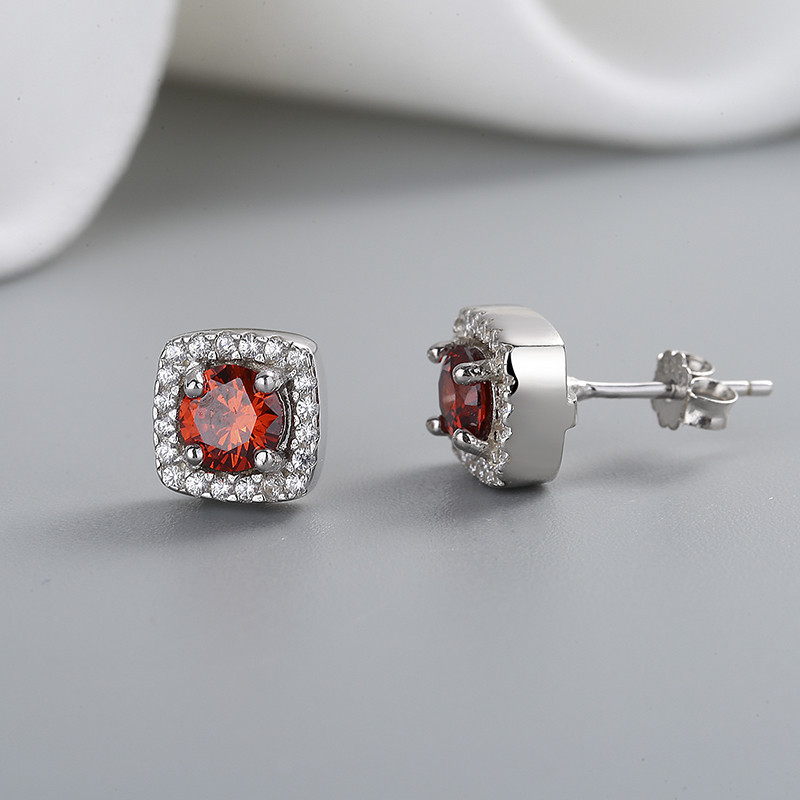 Shine Bright with Our 925 Silver Square Stud Earrings