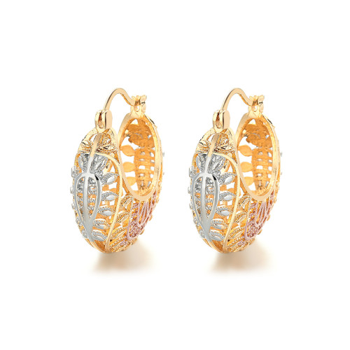 China Manufacturer Wholesale Irregular Pattern 18K Gold Plated Fashion Jewelry Earrings