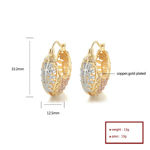 China Manufacturer Wholesale Irregular Pattern 18K Gold Plated Fashion Jewelry Earrings