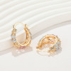 Colorful Patterned Fashion High Jewelry For Women Wholesale Vintage Style Hoop Earrings