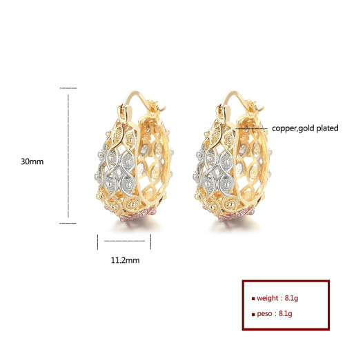 Colorful Patterned Fashion High Jewelry For Women Wholesale Vintage Style Hoop Earrings