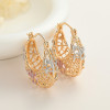 High Quality Vintage Style New Fashion Wholesale 18K Plated Jewelry Hoop Earrings