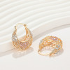 High Quality Vintage Style New Fashion Wholesale 18K Plated Jewelry Hoop Earrings