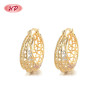 18K Gold Jewelry Wholesale For Women Unique Hollowed Out Hoop Earrings