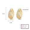 18K Gold Jewelry Wholesale For Women Unique Hollowed Out Hoop Earrings