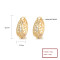 18K Gold Jewelry Wholesale For Women Unique Hollowed Out Hoop Earrings