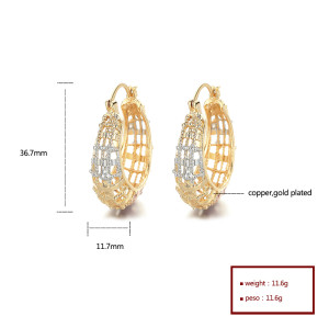 Fashion Hoop Earings Hd Custom Made Fine Jewelry Wholesale 18K Gold Plated Earring