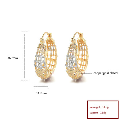 Fashion Hoop Earings Hd Custom Made Fine Jewelry Wholesale 18K Gold Plated Earring