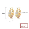 18k Gold Jewelry Wholesale Hollow Out Unique 18K Gold Jewelry Wholesale Fine Hoop Earrings