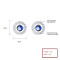 Vintage Style Fine Jewelry For Women Blue Zircon Silver Earrings 925 Sterling