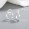 Hengdian Wholesale Fine Jewelry 925 Sterling Silver Circle Hoop Earrings Women