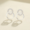 Hengdian Wholesale Fine Jewelry 925 Sterling Silver Circle Hoop Earrings Women