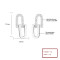 Fine Jewelry For Women Cubic Zirconia Rhodium Plating Double U Earrings 925