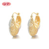 Vintage Style Jewelry Wholesale New Arrival Unique Hollow Out Statement Hoop Earings Gold