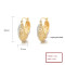 Vintage Style Jewelry Wholesale New Arrival Unique Hollow Out Statement Hoop Earings Gold