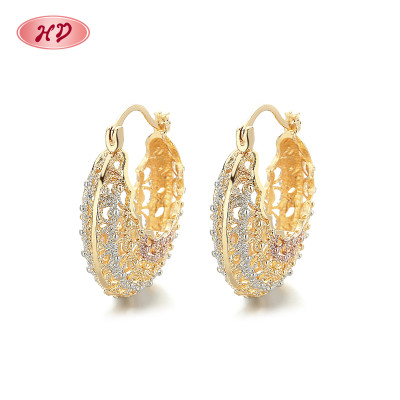 Hot Sale 18k Gold Jewelry Wholesale Gifts For Ladies Creative Hoop Earrings