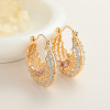 Hot Sale 18k Gold Jewelry Wholesale Gifts For Ladies Creative Hoop Earrings