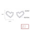 Fine Jewelry Heart Shaped Cubic Zirconia 925 Sterling Silver Plated Stud Earrings