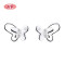 Cubic Zirconia 925 Sterling Silver Stud Earrings Butterfly Jewelry For Women