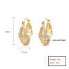 Vintage Style Jewelry Wholesale Original Trendy Flower Hoop Earrings 18K Gold Plated