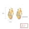 18K Gold Jewelry Wholesale Hengdian Luxury Flower Pattern Gold Filled Hoop Earrings