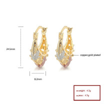 18k Gold Jewelry Wholesale Hollow Out Design Irregular Hoop Earrings For Women