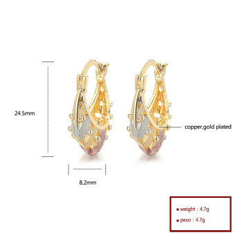 18k Gold Jewelry Wholesale Hollow Out Design Irregular Hoop Earrings For Women